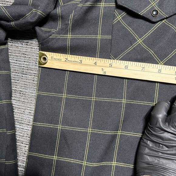 Dixxon Flannel Shirt Men's L Black Yellow Long Sleeve Button Up Stay Gold - Picture 8 of 13